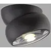 Spot pour plafond LED PURE Move, noir, Ø 12 cm, métal/verre