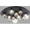 Plafonnier LED PURE Popup, gris/gris fumé, Ø 60 cm, à 11 lampes