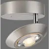 Plafonnier LED PURE Oculis, couleur argent Ø 15 cm Fer/verre