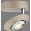 Plafonnier LED PURE Oculis couleur bronze, Ø 15 cm fer/verre