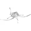 Paul Neuhaus Plafonnier LED Polina, 4 lampes, argent, intensité variable