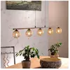 Paul Neuhaus Suspension Greta, 132 cm, 5 lampes, métal, G9