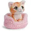 NICI 61941 Doudou chat rouge tigré 12cm dans son panier