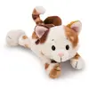 Peluche chat couché Nici Calico Marron 20 cm 62142