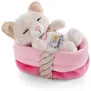 NICI Peluche animal endormi - leopard rose 47892