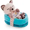 NIci Peluche Animal Endormi - Chat Siamois