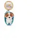 NICI- Porte-clés Chien Sleeping Pets Cocker 8cm, 48836, Blanc