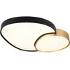 Trio Lighting Plafonnier LED Rise, noir-doré, 77 x 63 cm, CCT, intensité variable
