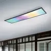 RL LIVE YOUR LIGHT Reality Leuchten Plafonnier LED Beta, longueur 119 cm, noir, RGBW, CCT