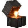 Trio Lighting Lampe à poser Treasure, noir, bois, pliable