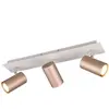 Trio Lighting Spot pour plafond Marley brun/gris clair 48 x 9 cm 3 lampes métal