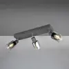 Reality Leuchten Spot pour plafond Cadiz, 3 lampes, E14, anthracite