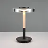 Trio Lighting Lampe de table LED Celeste chrome/bois 35 cm verre/métal...