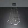 Trio Lighting Suspension LED Darvin longueur 84 cm noir mat métal CCT