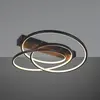 Trio Lighting Plafonnier LED Darvin, noir, métal, plastique, CCT
