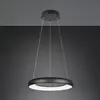 Trio Lighting Suspension LED Cardona, Ø 62 cm, noir, CCT, métal