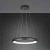 Trio Lighting Suspension LED Cardona, Ø 75 cm, noir, CCT, métal