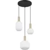 Trio Lighting Suspension Diva, 3 lampes, laiton, opale, verre, métal