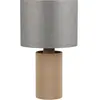 Trio Lighting Lampe à poser Canio, hauteur 29 cm, gris/brun, carton, 1 x E14