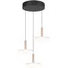 Trio Lighting Suspension LED Celeste, blanc/brun, Ø 35 cm à 3 lampes. ...