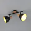 Reality Leuchten Plafonnier Delume, noir, longueur 49 cm, à 2 lampes. ...