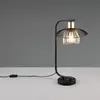 Reality Leuchten Lampe à poser Lauris, noir mat, hauteur 44 cm, métal,...