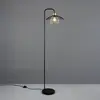 Reality Leuchten Lampe sur pied Lauris, noir mat, hauteur 155 cm, méta...