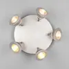 Plafonnier LED, nickel mat, orientable, H 16,5 cm