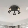 Trio Lighting Spot pour plafond LED Romeo, Ø 30 cm, noir, métal, à 5 l...