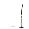 Reality Leuchten Lampadaire LED Ginko, noir mat, métal, hauteur 110 cm
