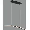 Reality Leuchten Suspension LED Ginko, noir mat, métal, longueur 79 cm