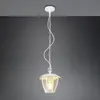 Suspension d'extérieur en aluminium blanc E27 lanterne IP44 H 82 cm