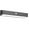 Reality Leuchten Applique murale solaire Silves, noir, capteur, IP44