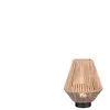 Reality Leuchten Lampe à poser rechargeable LED Lira, marron, fil de p...