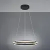 Trio Lighting Suspension LED Amador, Ø 45 cm, noir mat, métal, CCT