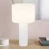 Lampe de table, blanc, céramique, textile, H 51 cm