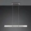 Trio Lighting Suspension LED Arcola, couleur nickel, longueur 115 cm C...