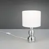 Reality Leuchten Lampe à poser Lova, blanc/argent, hauteur 29 cm, verr...