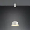 Reality Leuchten Suspension Tova, gris clair, Ø 30 cm, métal, E27