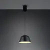Reality Leuchten Suspension Tova, noir mat, Ø 30 cm, métal, E27