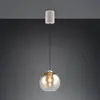 Reality Leuchten Suspension Liora, ambre, Ø 25 cm, verre, E27