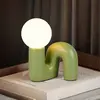 Lampe design en céramique vert