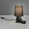 Lampe de table art déco noire en céramique avec abat-jour E14 10W