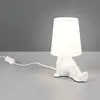 Lampe de table art déco blanche en céramique avec abat-jour E14 10W