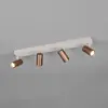 Reality Leuchten Spot Taryn, marron, longueur 62 cm, à 4 lampes, GU10
