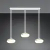 Trio Lighting Suspension LED Tarsia, blanc mat, longueur 91 cm, verre,...