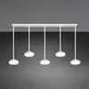 Trio Lighting Suspension LED Tarsia, blanc mat, longueur 161 cm, verre...