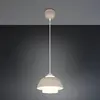 Suspension minimaliste beige, abat-jour dôme 30 cm, métal, 1xE27 10W