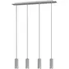 Trio Leuchten Suspension Island 4 Lumières Cylindres GU10 Marley Nickel Lighting