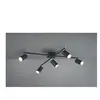 TRIO Plafonnier marley noir mat 5x35w gu10